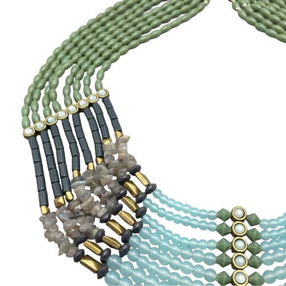 Lia Sophia Green and Black Beaded Necklace - Picture 6 of 10